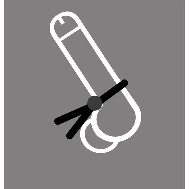 Boneyard Cock Leash Single -  Adjustable Cock Lasso Ring C1 Releasing Discreet Intimate Essentials.