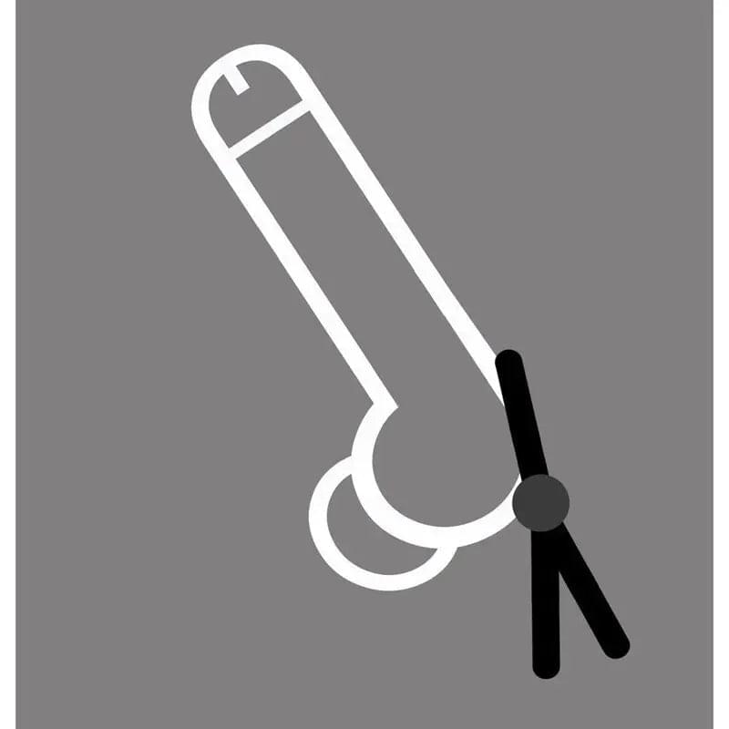 Boneyard Cock Leash Single -  Adjustable Cock Lasso Ring C1 Releasing Discreet Intimate Essentials.