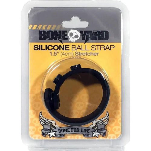 Boneyard Silicone Ball Strap  -  3-Snap 4 cm Adjustable Ball Stretcher Ring C1 Releasing Discreet Intimate Essentials.