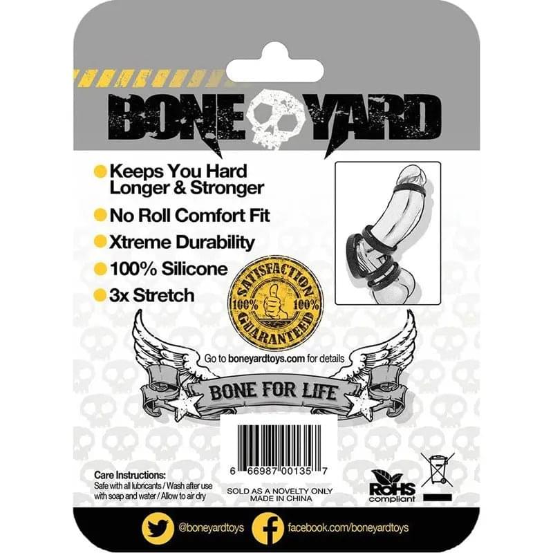 Boneyard Silicone Ring 35mm -  35 mm Cock Ring C1 Releasing Discreet Intimate Essentials.