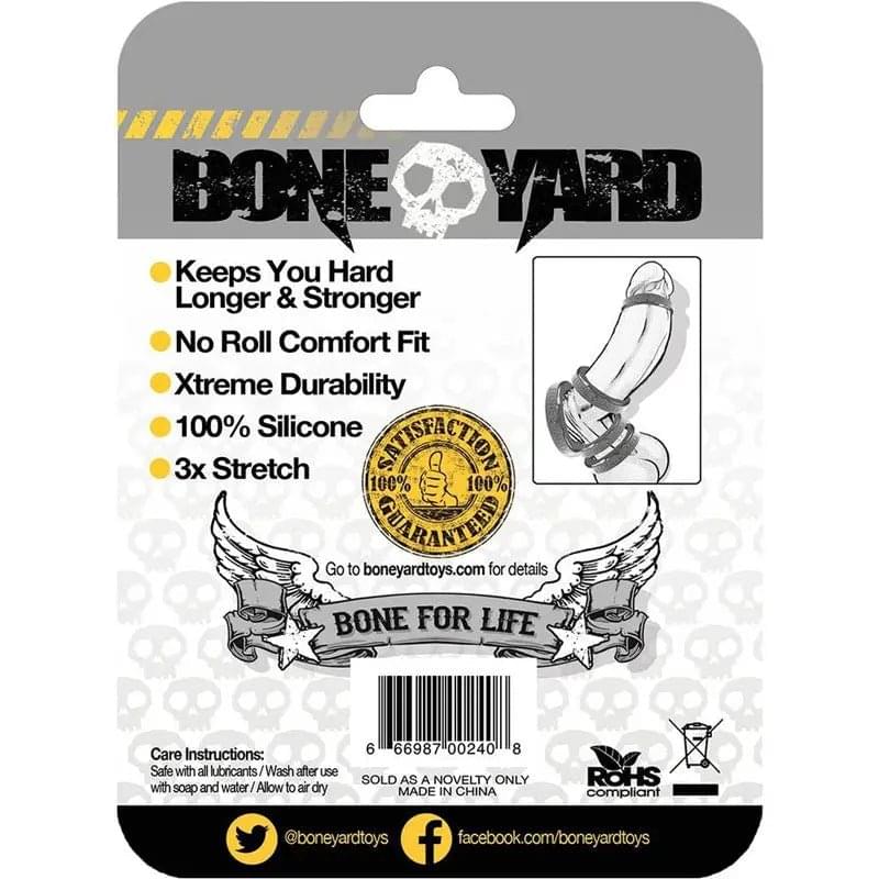 Boneyard Silicone Ring 40mm -  40 mm Cock Ring C1 Releasing Discreet Intimate Essentials.
