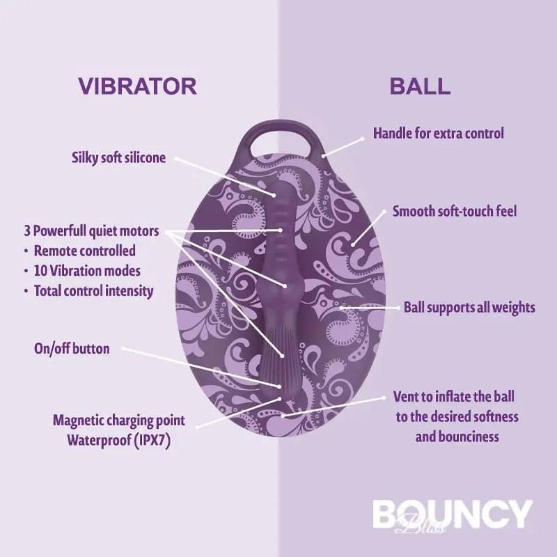 Bouncy Bliss Classic Inflatable Sit-On Vibrator Bouncy Bliss Discreet Intimate Essentials.