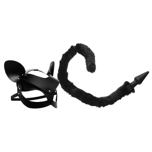 Cat Tail Anal Plug and Mask Set Tailz Discreet Intimate Essentials.