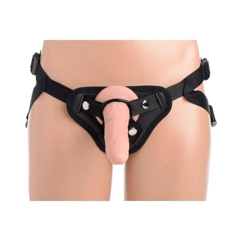 Charmed 7.5in Silicone Dildo w Harness Flesh Strap U Discreet Intimate Essentials.
