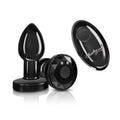 Cheeky Charms Gunmetal Rechargeable Vibrating Metal Butt Plug w Remote Small Cheeky Charms Discreet Intimate Essentials.