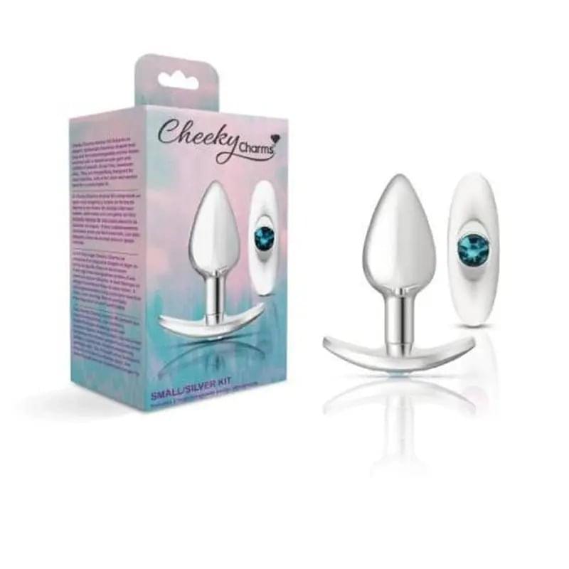 Cheeky Charms Silver Anchor Butt Plug w Clear and Pink Jewel Kit Cheeky Charms Discreet Intimate Essentials.