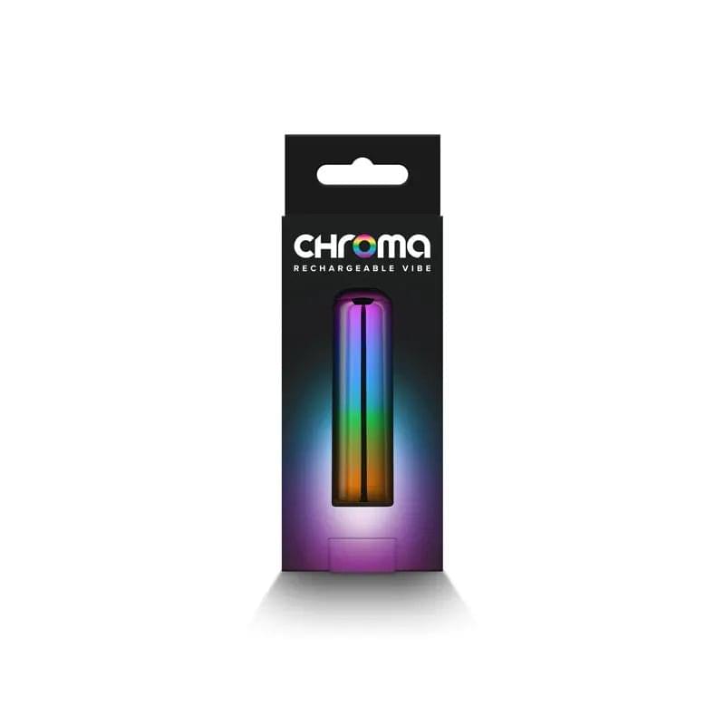 Chroma Rainbow - Small - Metallic Rainbow 6.8 cm USB Rechargeable Bullet NS Novelties Discreet Intimate Essentials.