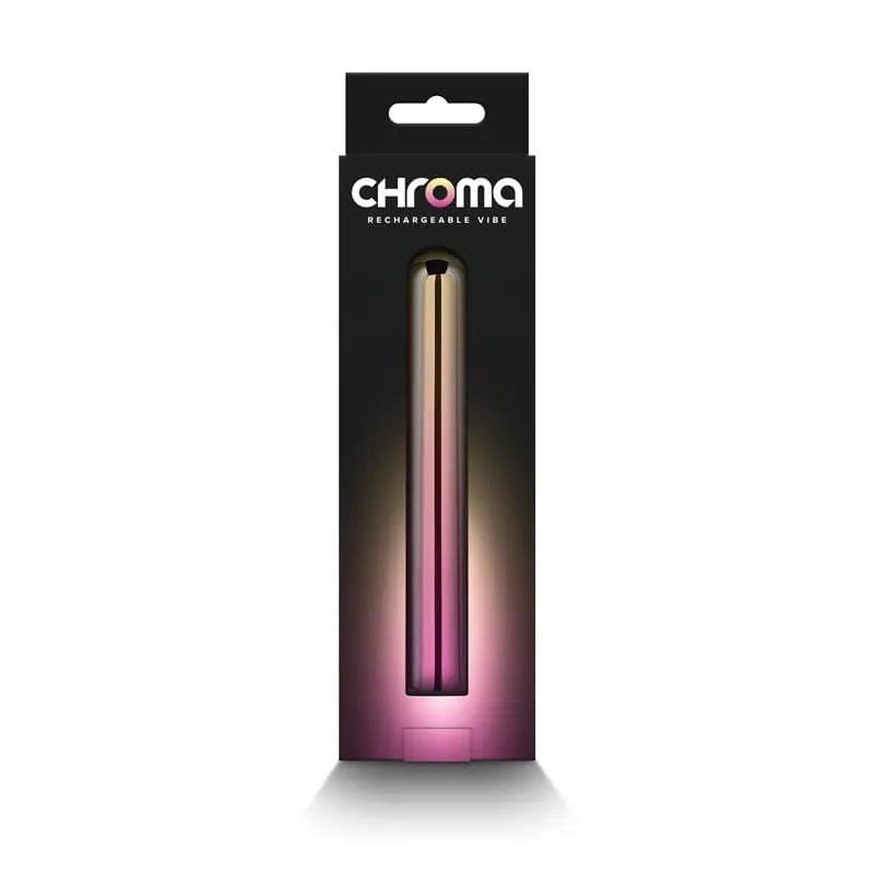Chroma Sunrise - Large - Metallic Pink/Gold 13.8 cm USB Rechargeable Vibrator NS Novelties Discreet Intimate Essentials.