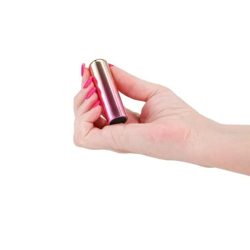 Chroma Sunrise - Small - Metallic Pink/Gold 6.8 cm USB Rechargeable Bullet NS Novelties Discreet Intimate Essentials.