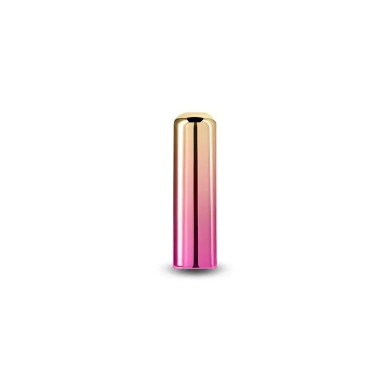 Chroma Sunrise - Small - Metallic Pink/Gold 6.8 cm USB Rechargeable Bullet NS Novelties Discreet Intimate Essentials.