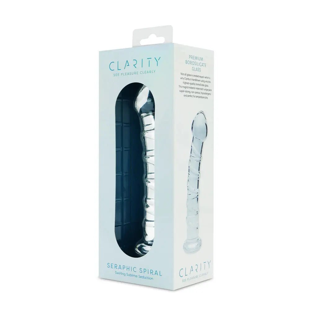 Shop affordable quality Clarity - Seraphic Spiral - 16 cm Glass Dildo - Discreet Intimate Essentials - GLASS TOYS - Creative Conceptions