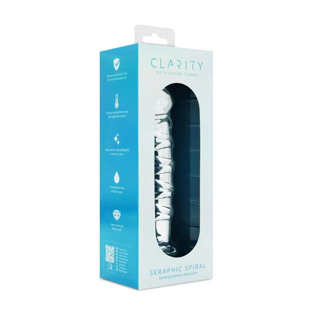 Clarity - Seraphic Spiral -  16 cm Glass Dildo Creative Conceptions Discreet Intimate Essentials.