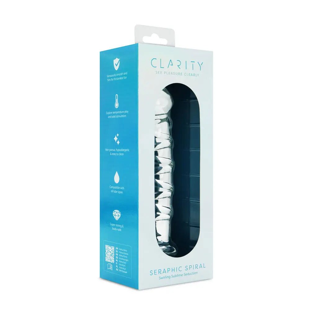 Shop affordable quality Clarity - Seraphic Spiral - 16 cm Glass Dildo - Discreet Intimate Essentials - GLASS TOYS - Creative Conceptions