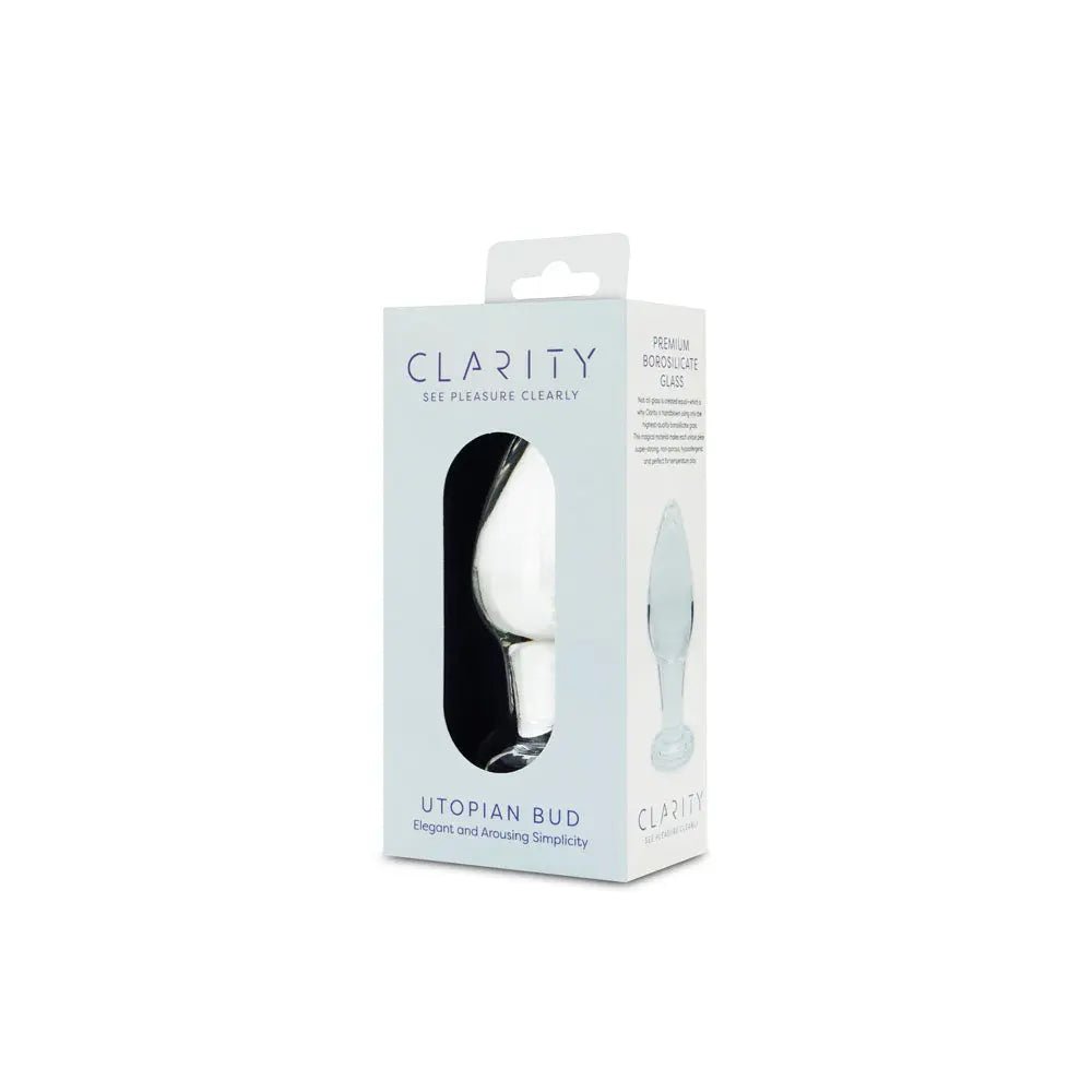 Shop affordable quality Clarity - Utopian Bud - 8.9 cm Glass Butt Plug - Discreet Intimate Essentials - GLASS TOYS - Creative Conceptions