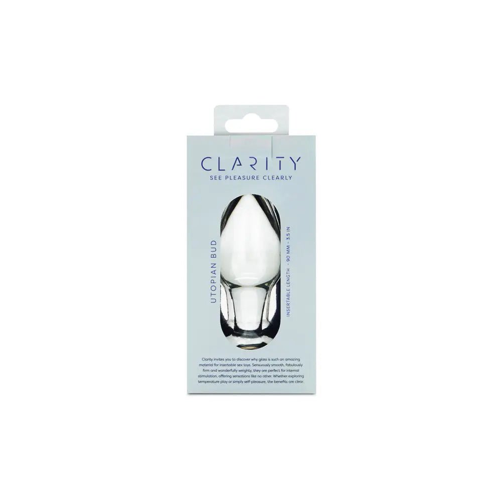 Shop affordable quality Clarity - Utopian Bud - 8.9 cm Glass Butt Plug - Discreet Intimate Essentials - GLASS TOYS - Creative Conceptions