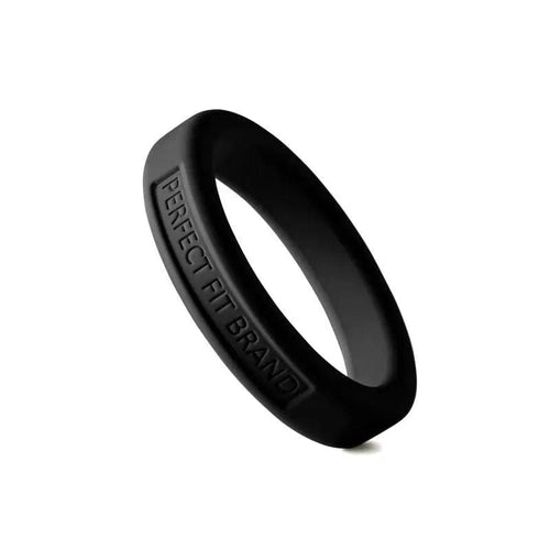 Classic Silicone Medium Stretch Penis Ring 44mm Black PerfectFit Discreet Intimate Essentials.
