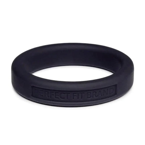 Classic Silicone Medium Stretch Penis Ring 44mm Black PerfectFit Discreet Intimate Essentials.