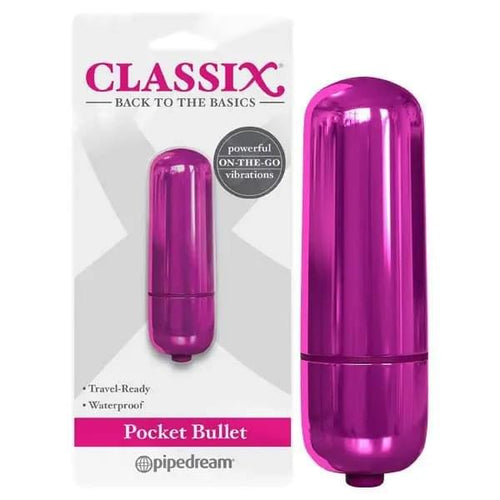 Classix Pocket Bullet - Metallic  5.6 cm Bullet Pipedream Discreet Intimate Essentials.