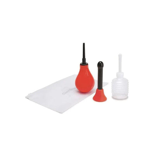 CleanScene 5 Piece Anal Douche Set with Classic & Flared Tips - 200 ml Capacity with Free Travel Douche Included Xgen Products Discreet Intimate Essentials.