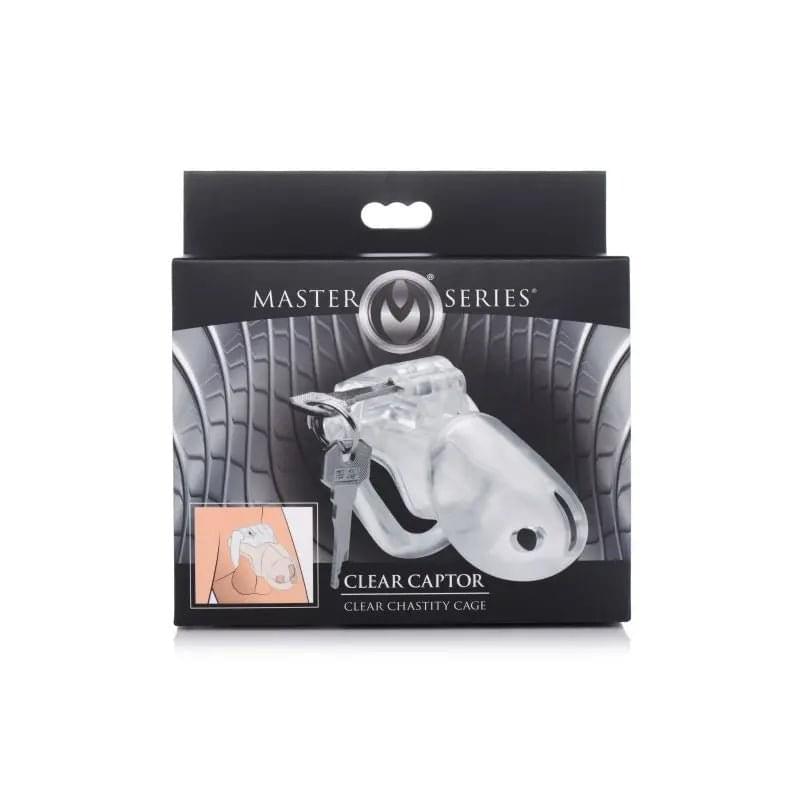 Clear Captor Chastity Cage Large Master Series Discreet Intimate Essentials.