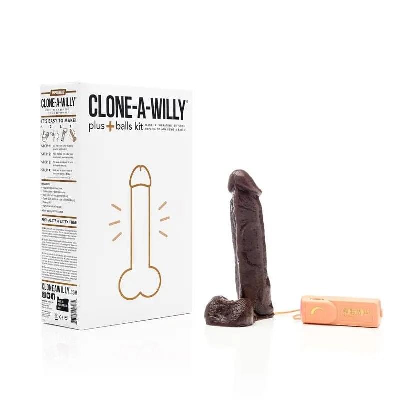 Clone a Willy Plus Balls Kit Deep Skin Tone Clone a Willy Discreet Intimate Essentials.