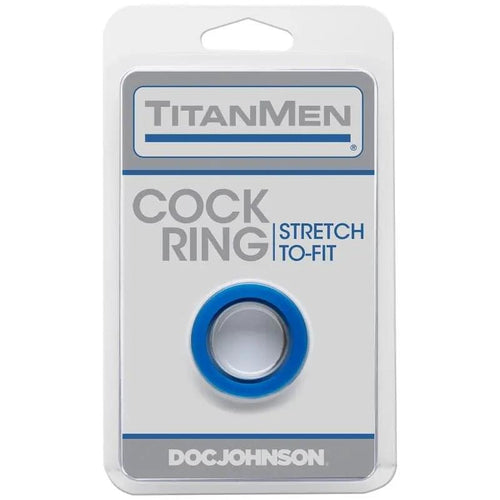 Cock Ring Blue TitanMen Discreet Intimate Essentials.
