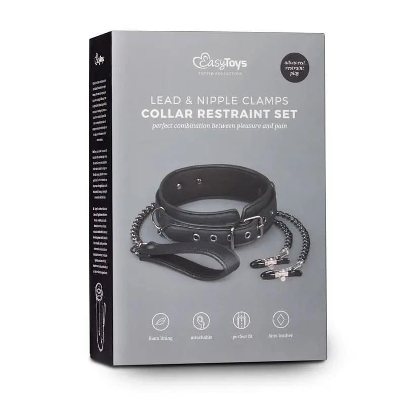 Collar With Nipple Chains Fetish Collection Discreet Intimate Essentials.