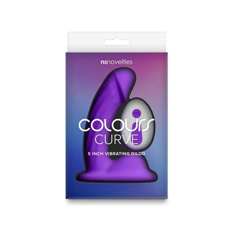 Colours Curve - Vibrating 5'' Dildo -  -  12.6 cm USB Rechargeable Vibrating Dildo with Wireless Remote NS Novelties Discreet Intimate Essentials.