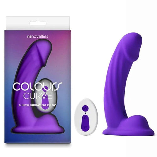Colours Curve - Vibrating 6'' Dildo -  -  16.4 cm USB Rechargeable Vibrating Dildo with Wireless Remote NS Novelties Discreet Intimate Essentials.