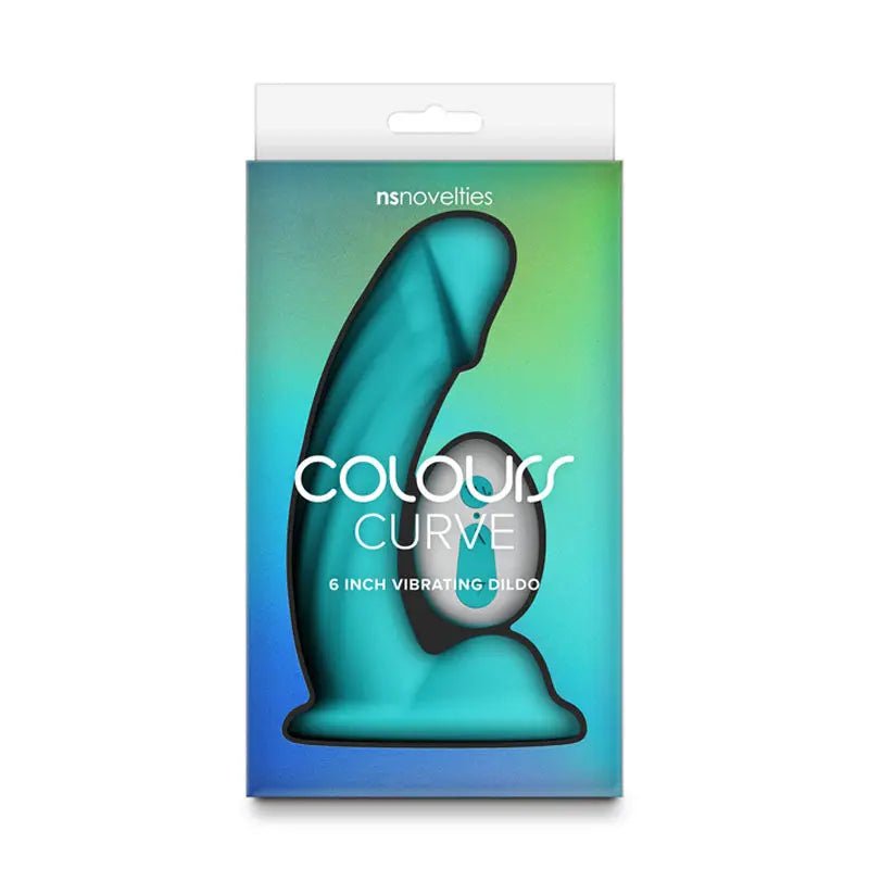 Shop affordable quality Colours Curve - Vibrating 6'' Dildo - Teal - Teal 16.4 cm USB Rechargeable Vibrating Dildo with Wireless Remote - Discreet Intimate Essentials - DONGS - NS Novelties