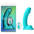 Shop affordable quality Colours Curve - Vibrating 6'' Dildo - Teal - Teal 16.4 cm USB Rechargeable Vibrating Dildo with Wireless Remote - Discreet Intimate Essentials - DONGS - NS Novelties