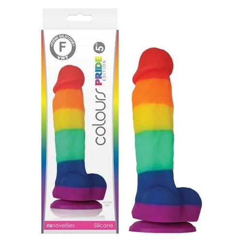 Colours Pride Edition - 5'' Dong - Rainbow 12.7 cm Dong NS Novelties Discreet Intimate Essentials.