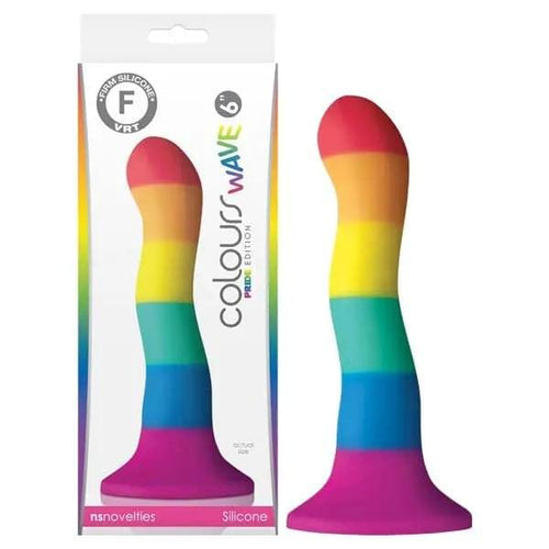 Colours Pride Edition - 6'' Wave - Rainbow 15.2 cm Dong NS Novelties Discreet Intimate Essentials.