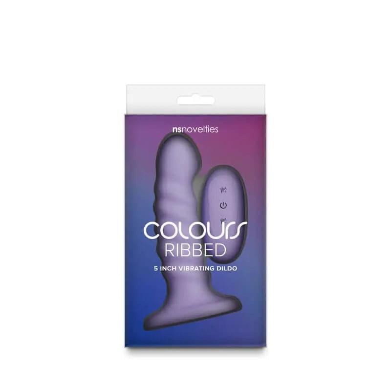 Colours Ribbed - 5'' Vibrating Dildo -  -  14.5 cm USB Rechargeable Vibrating Dildo with Wireless Remote NS Novelties Discreet Intimate Essentials.