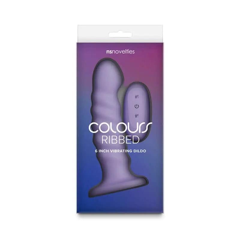 Colours Ribbed - 6'' Vibrating Dildo -  -  16.5 cm USB Rechargeable Vibrating Dildo with Wireless Remote NS Novelties Discreet Intimate Essentials.