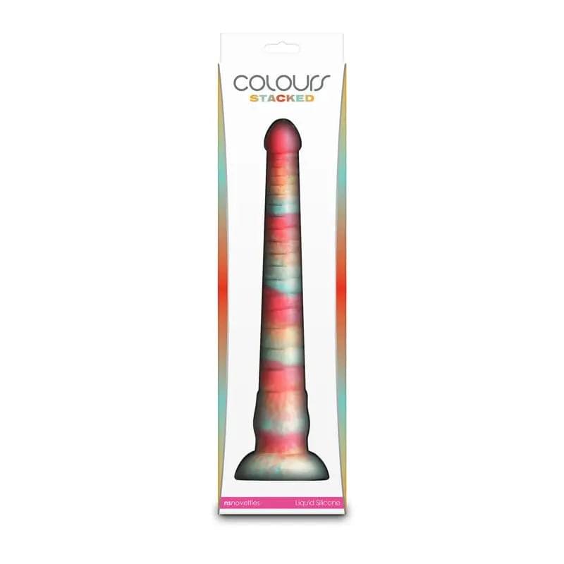 Colours Stacked - 12'' Dildo - Red/Gold - Red/Gold 30.6 cm Fantasy Dildo NS Novelties Discreet Intimate Essentials.