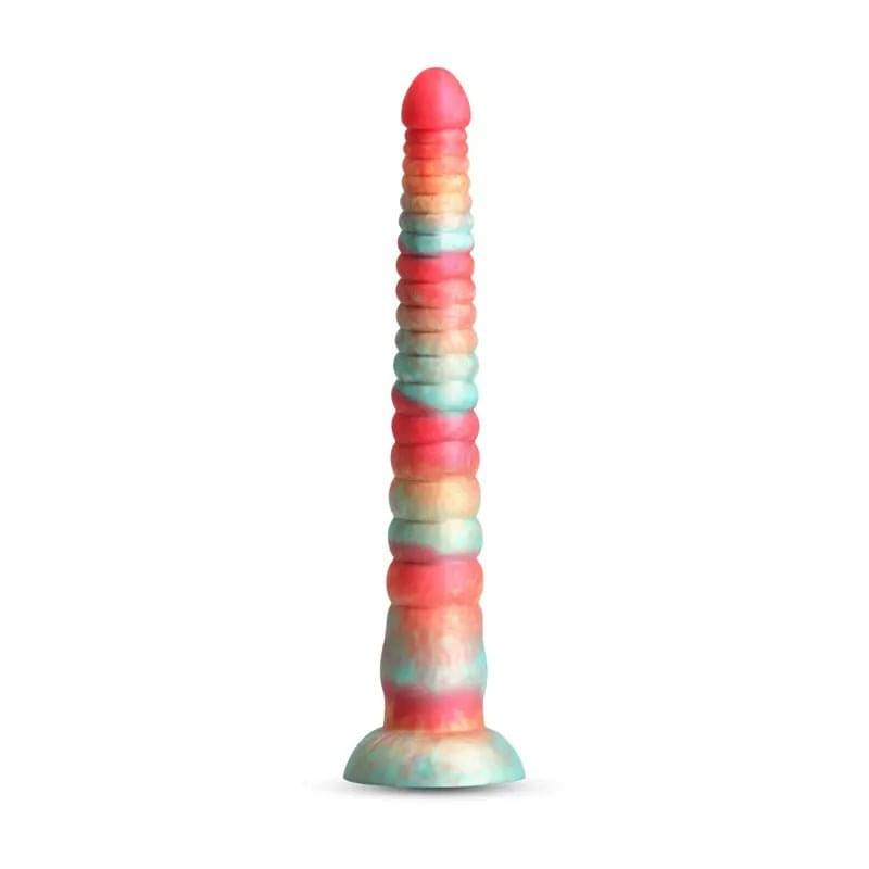 Colours Stacked - 12'' Dildo - Red/Gold - Red/Gold 30.6 cm Fantasy Dildo NS Novelties Discreet Intimate Essentials.