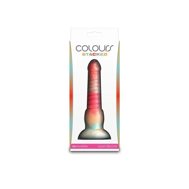 Colours Stacked - 6'' Dildo - Red/Gold - Red/Gold 16 cm Fantasy Dildo NS Novelties Discreet Intimate Essentials.