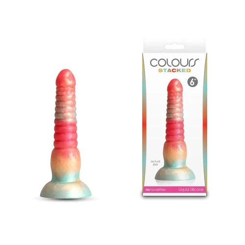 Colours Stacked - 6'' Dildo - Red/Gold - Red/Gold 16 cm Fantasy Dildo NS Novelties Discreet Intimate Essentials.