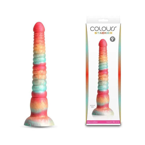 Colours Stacked - 9'' Dildo - Red/Gold - Red/Gold 23 cm Fantasy Dildo NS Novelties Discreet Intimate Essentials.