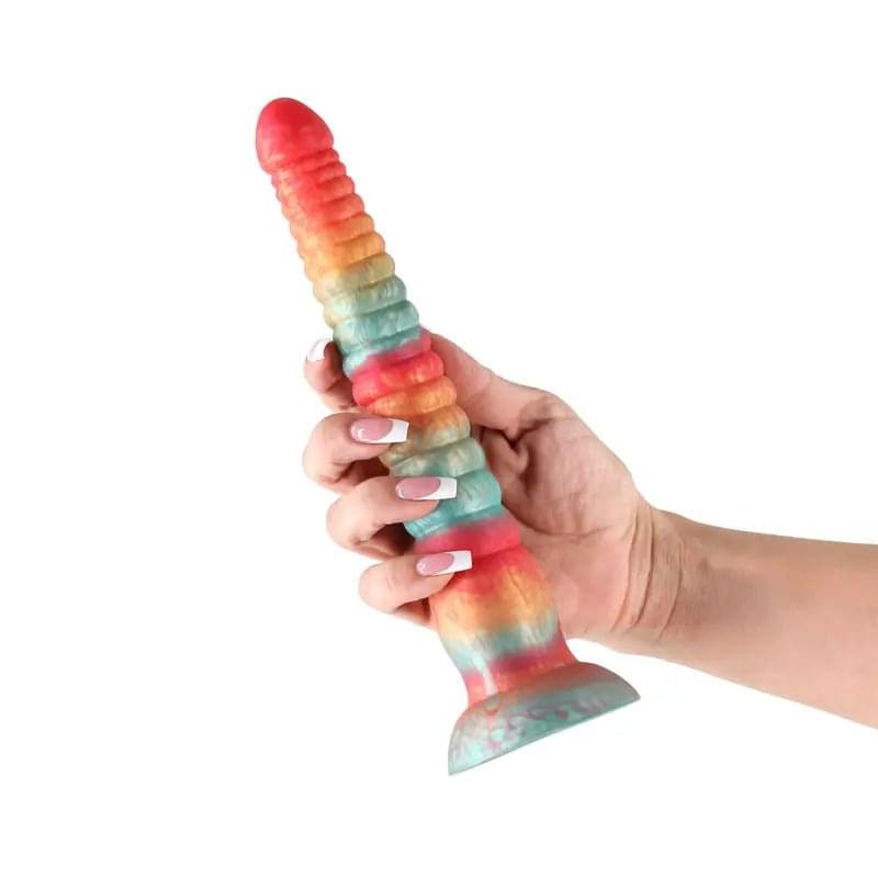Colours Stacked - 9'' Dildo - Red/Gold - Red/Gold 23 cm Fantasy Dildo NS Novelties Discreet Intimate Essentials.