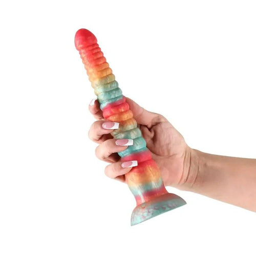 Colours Stacked - 9'' Dildo - Red/Gold - Red/Gold 23 cm Fantasy Dildo NS Novelties Discreet Intimate Essentials.