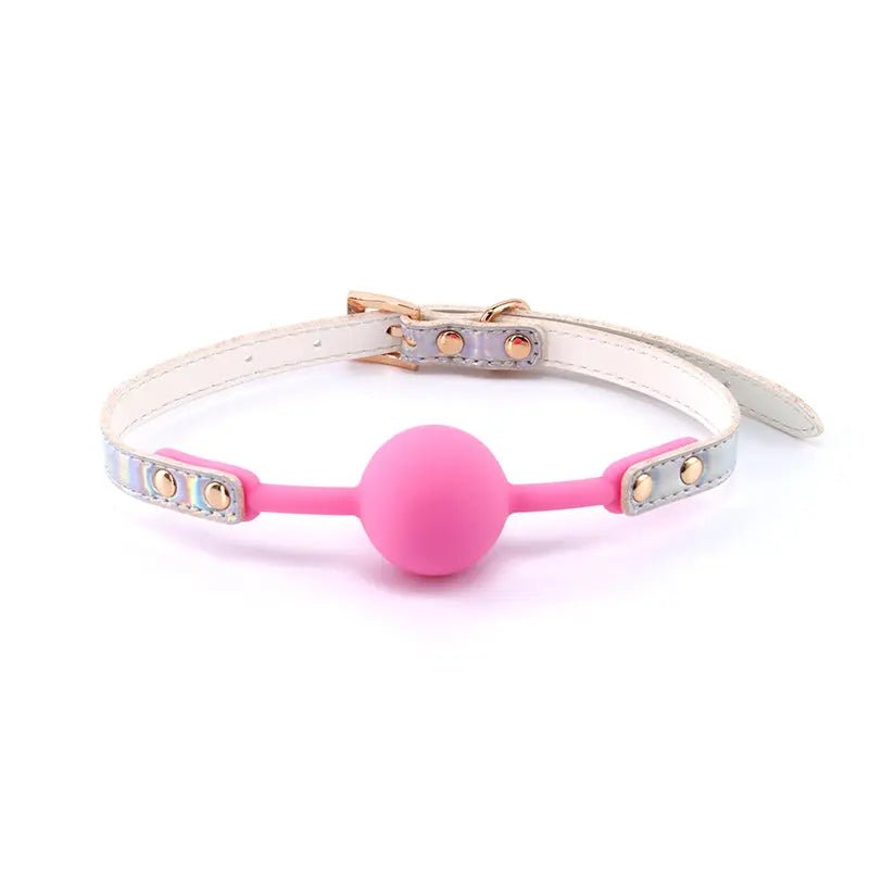 Shop affordable quality Cosmo Bondage Ball Gag - Rainbow - Metallic Rainbow/Pink Mouth Restraint - Discreet Intimate Essentials - BONDAGE-TOYS - NS Novelties