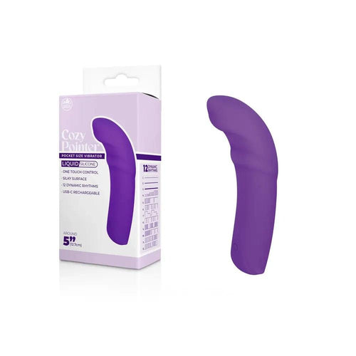 Cozy Pointer -  -  12.7 cm USB Rechargeable Curved Mini Vibrator Excellent Power Discreet Intimate Essentials.
