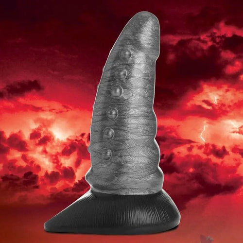 Creature Cocks Beastly Tapered Bumpy Silicone Dildo - Silver 21 cm Bumpy Dildo XR Brands Discreet Intimate Essentials.