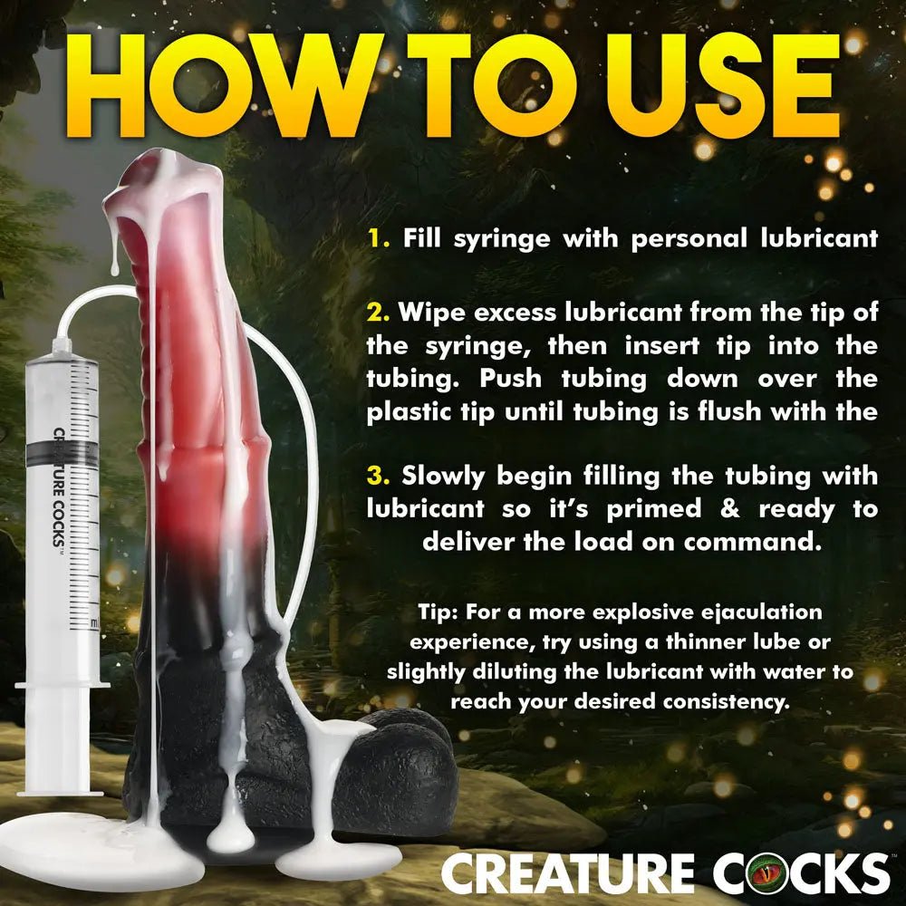 Shop affordable quality Creature Cocks Centaur Explosion - Pink/Black 24.5 cm Squirting Fantasy Dildo - Discreet Intimate Essentials - DONGS - XR Brands