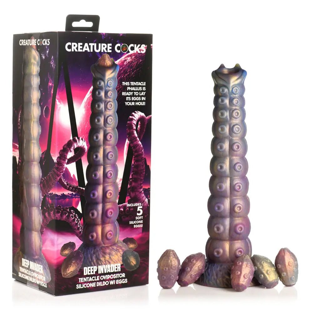 Shop affordable quality Creature Cocks Deep Invader - Multi-Coloured 22.9 cm Ovipositor Fantasy Dildo - Discreet Intimate Essentials - DONGS - XR Brands