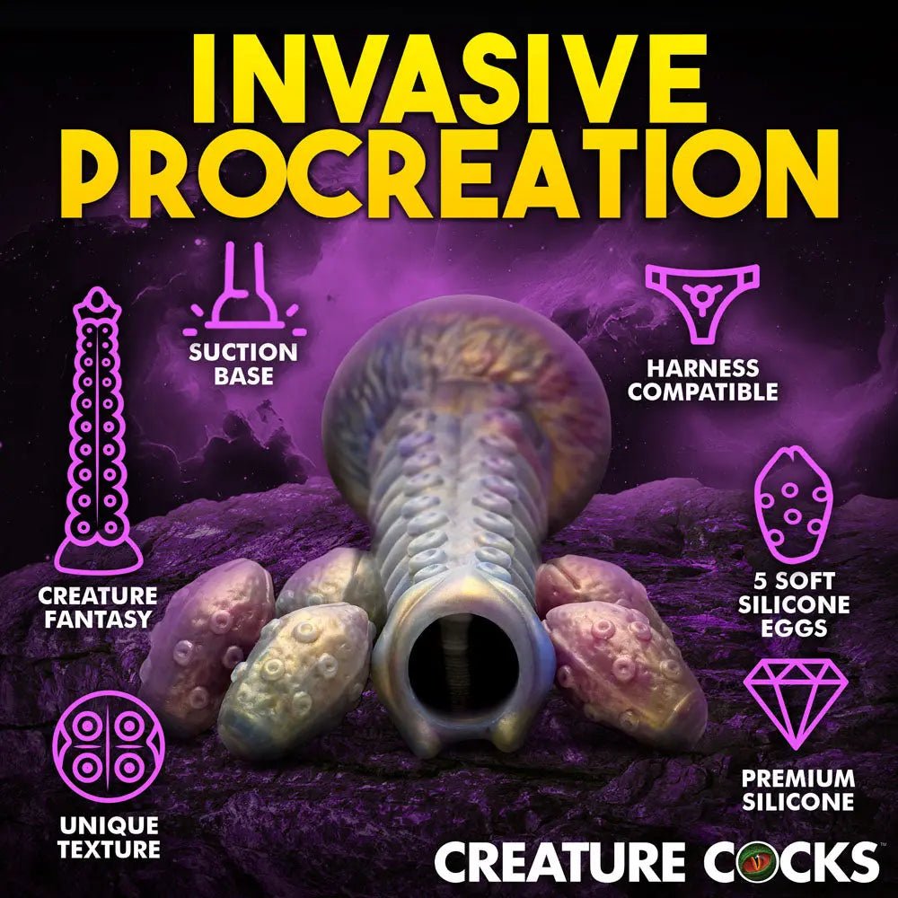 Shop affordable quality Creature Cocks Deep Invader - Multi-Coloured 22.9 cm Ovipositor Fantasy Dildo - Discreet Intimate Essentials - DONGS - XR Brands