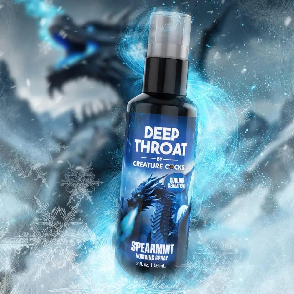 Creature Cocks Deep Throat Spray - Spearmint - Spearmint Flavoured Numbing Spray - 59 ml Spray XR Brands Discreet Intimate Essentials.