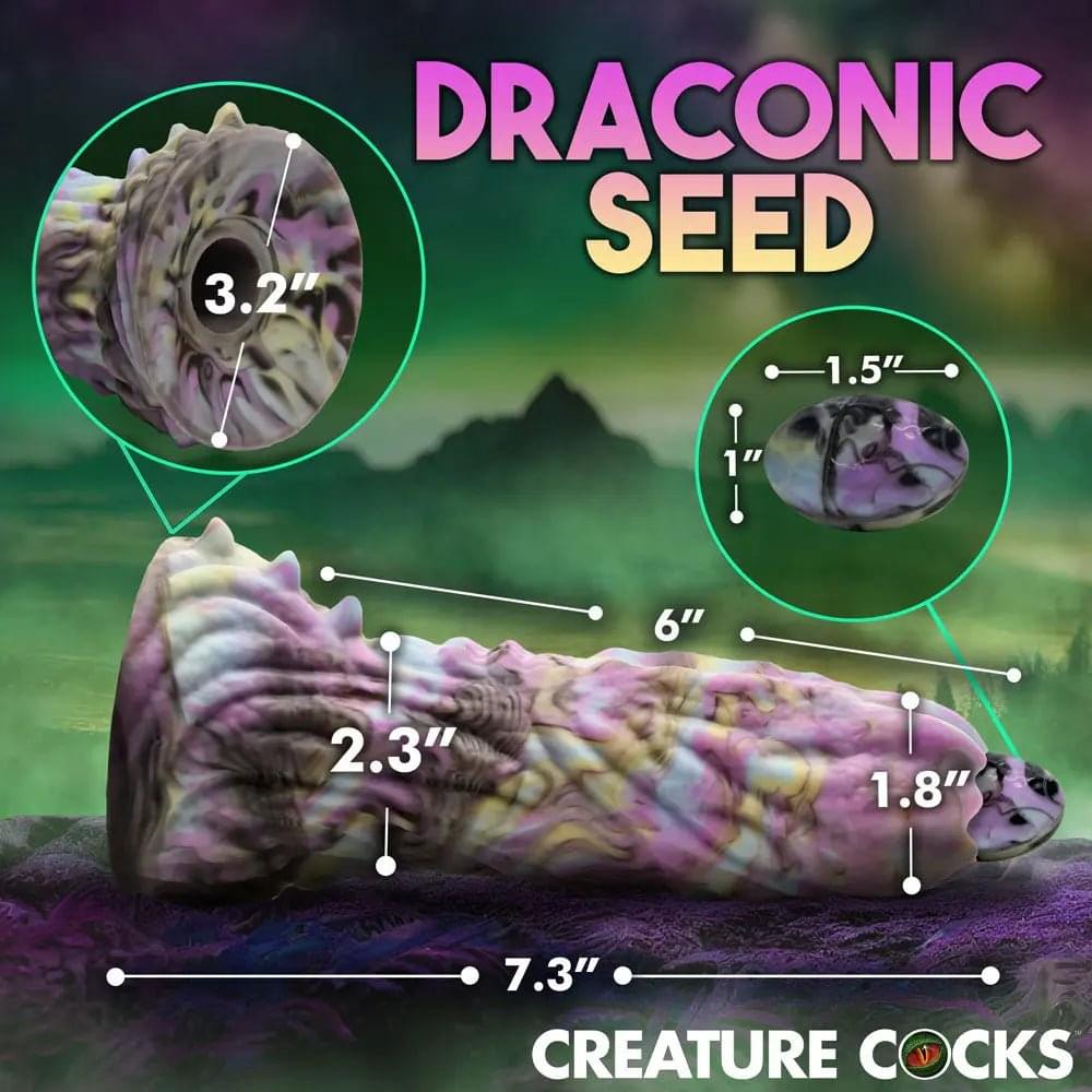 Creature Cocks Dragon Spawn - Multi- 18.5 cm Ovipositor Fantasy Dildo XR Brands Discreet Intimate Essentials.